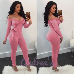 Sexy Off Shoulder Long Sleeves Jumpsuit Ro…